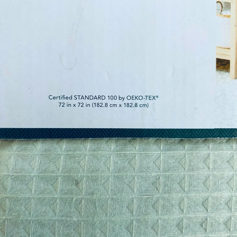 Threshold Gray Waffle Shower Curtain- NWT